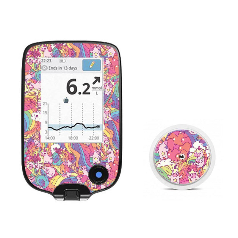 Peelz Unicorn Swirls for Freestyle Libre 2 Peelz/Stickers