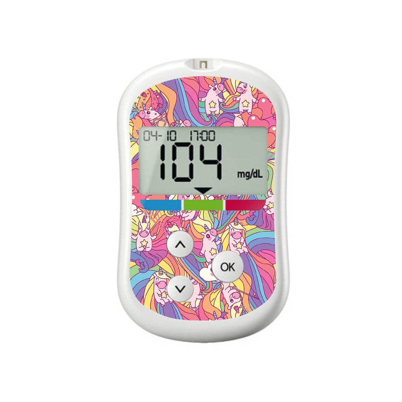 Peelz Unicorn Swirls for OneTouch Verio Flex Glucometer Peelz/Stickers
