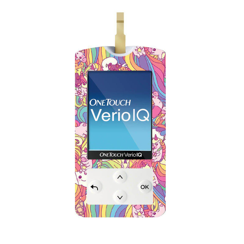 Peelz Unicorn Swirls for OneTouch Verio IQ Glucometer Peelz/Stickers