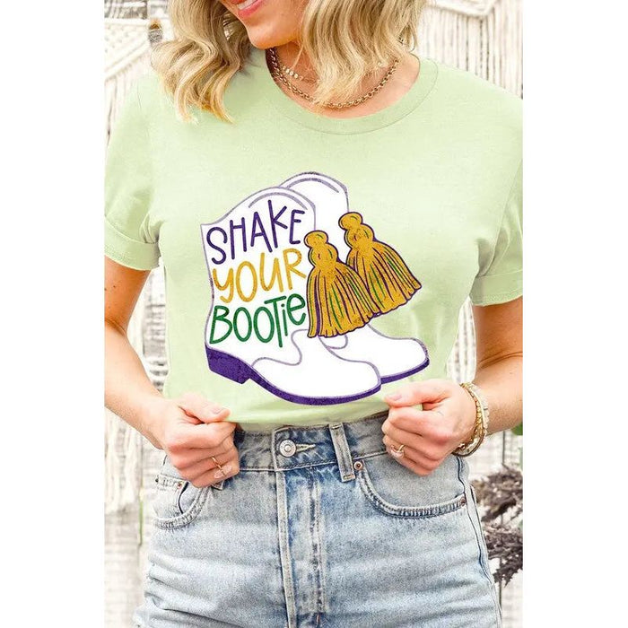 Unisex Shake Your Bootie Print T-Shirt