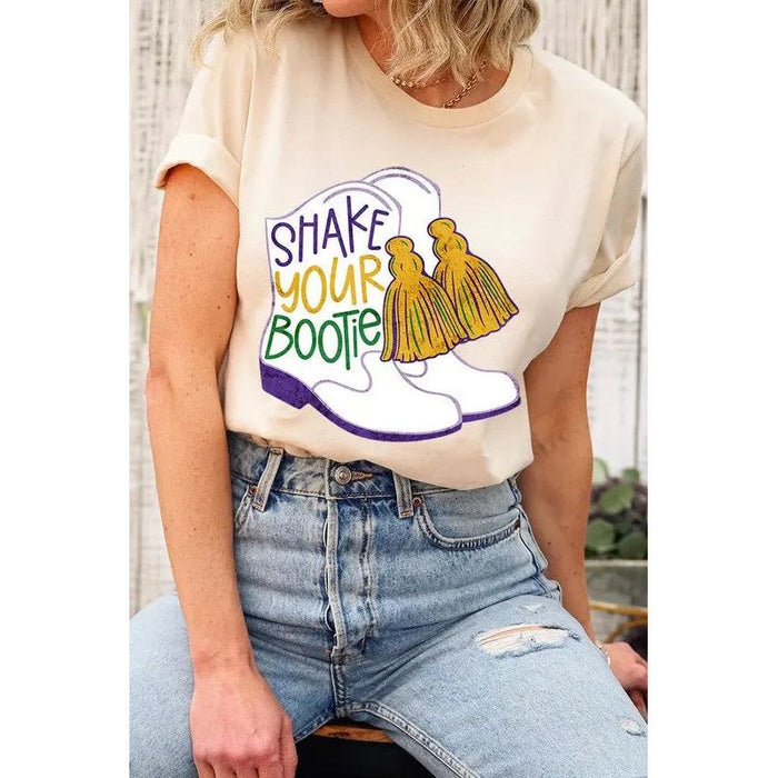 Unisex Shake Your Bootie Print T-Shirt