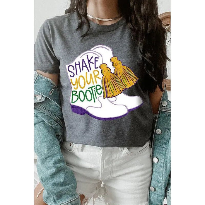 Unisex Shake Your Bootie Print T-Shirt