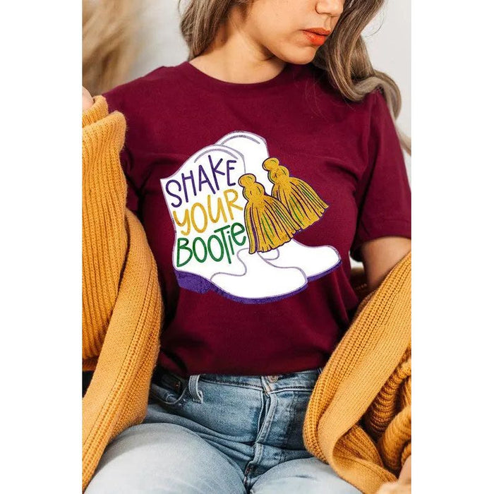 Unisex Shake Your Bootie Print T-Shirt