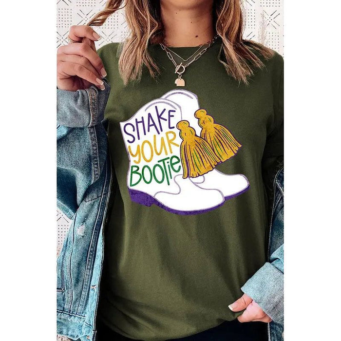 Unisex Shake Your Bootie Print T-Shirt