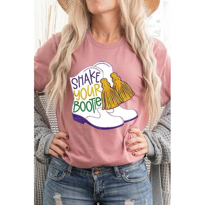 Unisex Shake Your Bootie Print T-Shirt