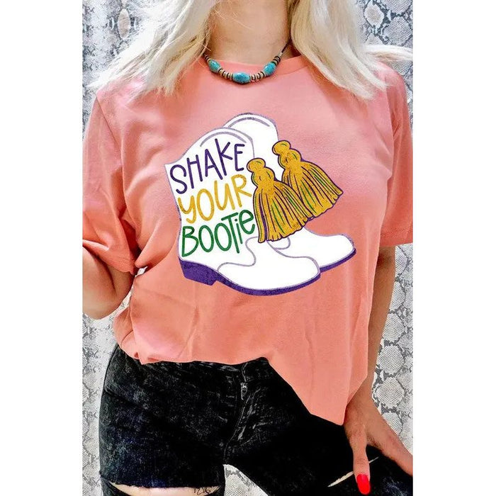 Unisex Shake Your Bootie Print T-Shirt