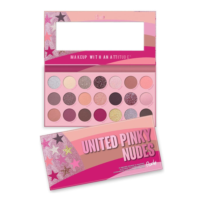 Rude Cosmetics - Rude Cosmetics - United Pinky Nudes - 21 Pressed Pigment & Shadows Palette