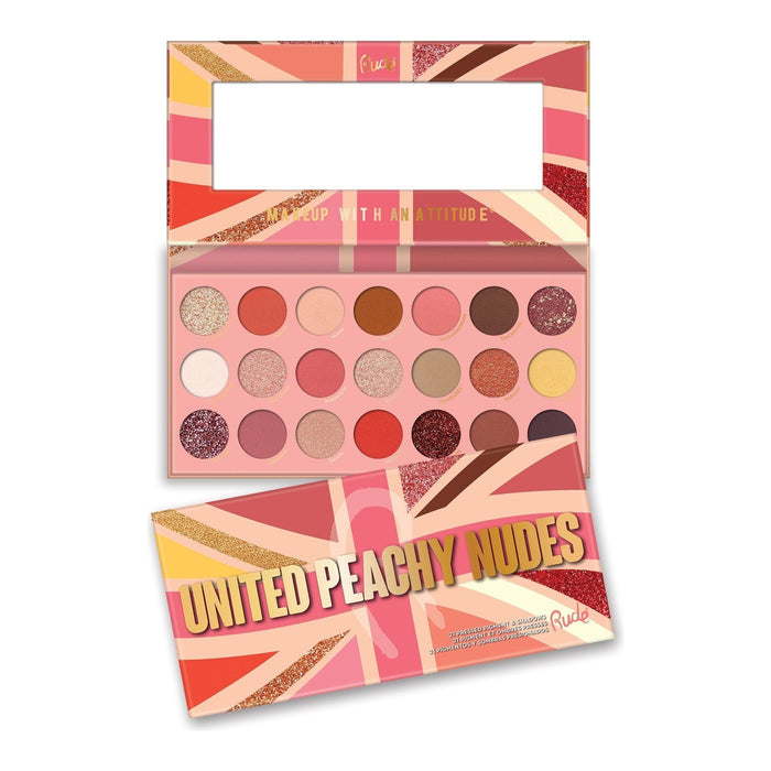 Rude Cosmetics - Rude Cosmetics - United Peachy Nudes - 21 Pressed Pigment & Shadows Palette