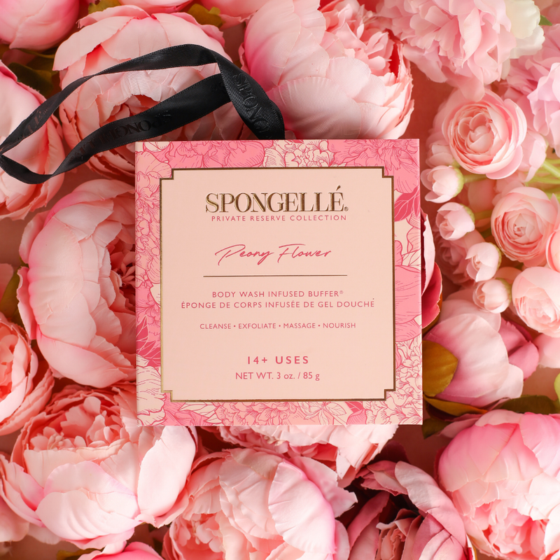 Spongellé Peony Flower | Boxed Flower Body Wash Infused Buffer