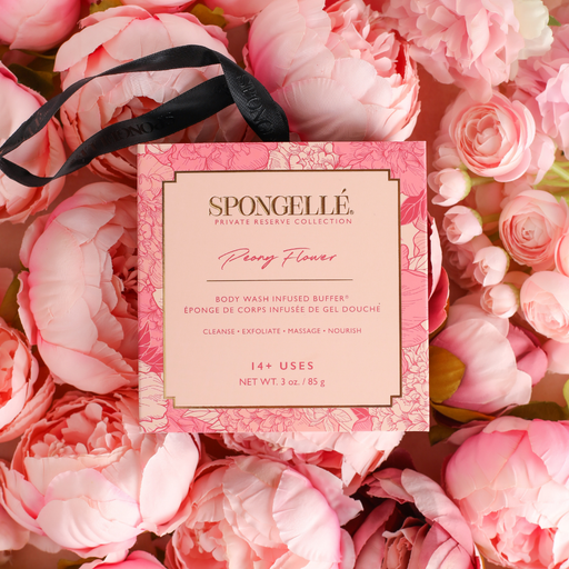 Spongellé Peony Flower | Boxed Flower Body Wash Infused Buffer