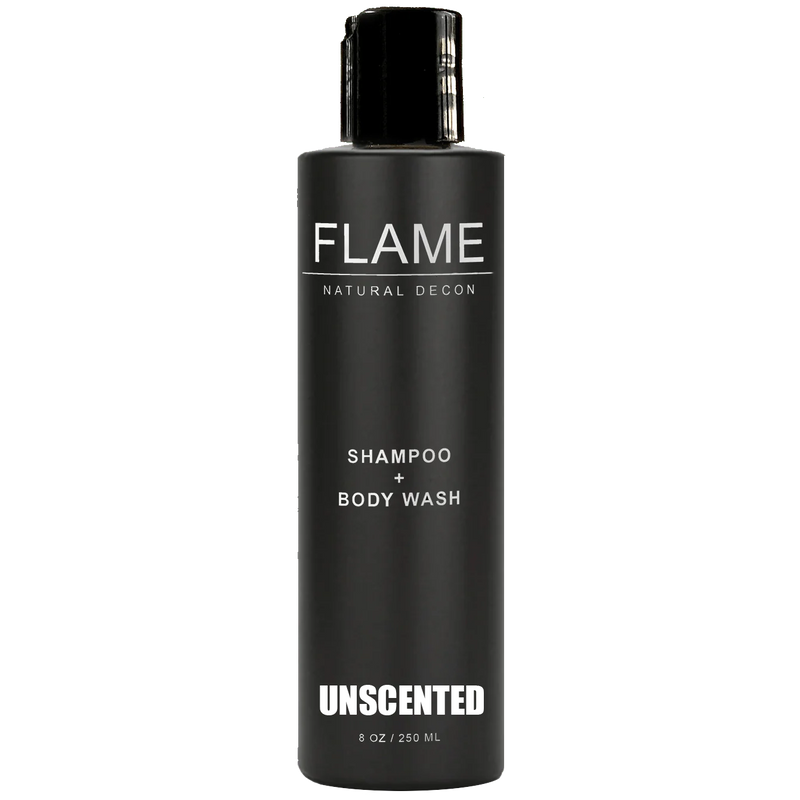 FLAME Natural Decon Shampoo + Body Wash Dark Slate Gray Unscented / 8 oz Bottle