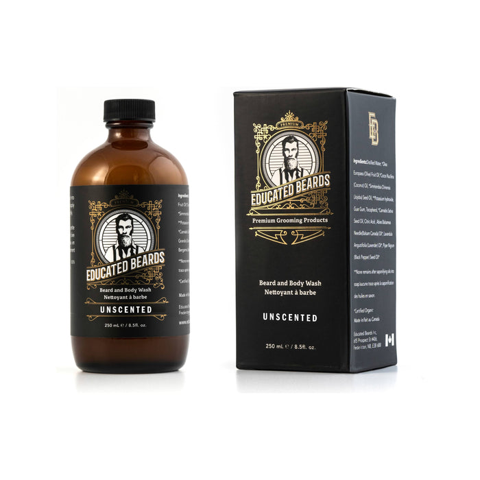 Educated Beards Unscented Beard & Body Wash 250ml