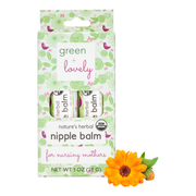 Green + Lovely Calming Nature's Herbal Nursing Nipple Balm - Breastfeeding Essential - 1 oz. Nipple Cream