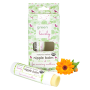 Green + Lovely Calming Nature's Herbal Nursing Nipple Balm - Breastfeeding Essential - 1 oz. Nipple Cream