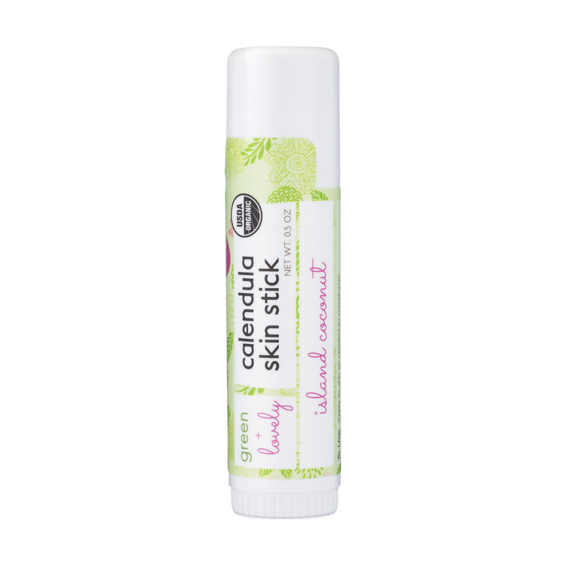 Green + Lovely Island Coconut Skin Stick - Organic Moisture Stick - Travel Size
