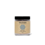 Paavani Ayurveda Aromatic Neti Salt | Herbal-Infused Mineral Rinse for Nasal Care Tan Glass Jar,Compostable Refill