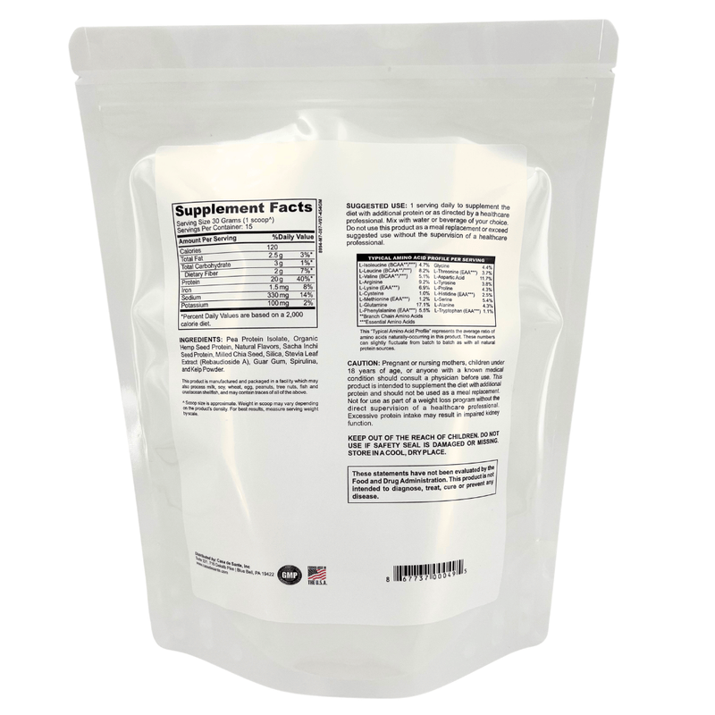 casa de sante Elemental Vegan Protein Powder | Low FODMAP Plant-Based Nutrition Support Digestive Support Supplements