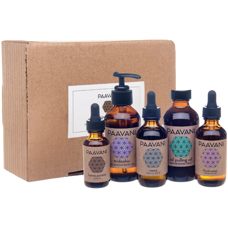 Paavani Ayurveda Dinacharya Ritual Kit | Ayurvedic Daily Self-Care for Balance & Vitality variable