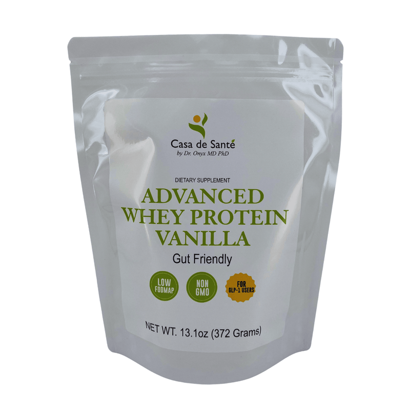 casa de sante Elemental Whey WPI Protein Powder + Digestive Enzymes (Vanilla) | Low FODMAP & GLP-1 Gut-Gentle Muscle Support Digestive Support Supplements