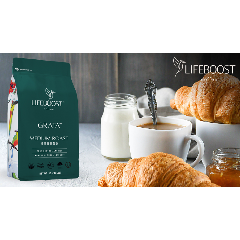 Lifeboost Coffee Grata Medium Roast Medium Roast