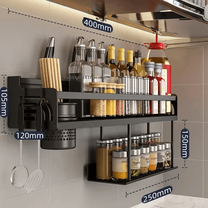 SmartPursue™ Wall-Mounted Kitchen Spice Rack Organizer spice organizer