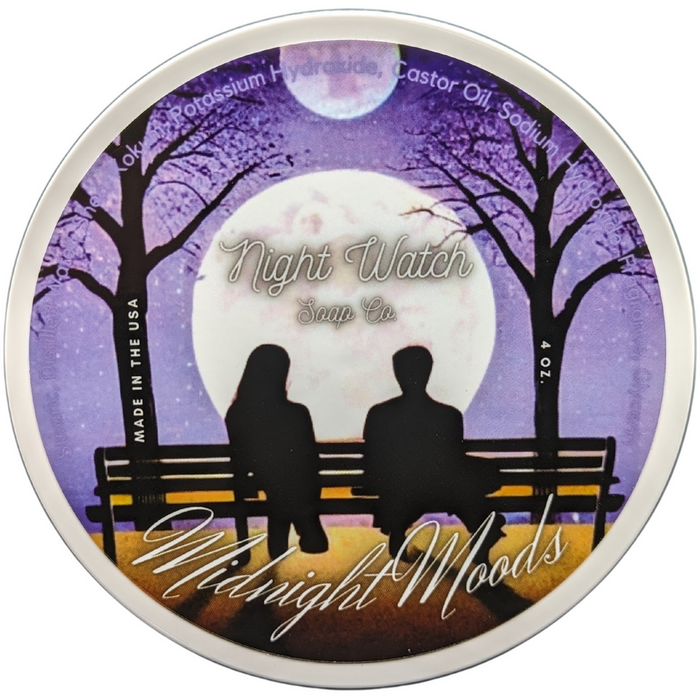 Night Watch Soap Co. Midnight Moods Shaving Soap 4 Oz