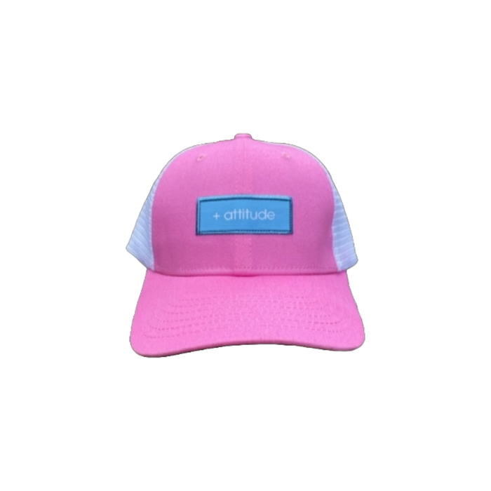 +attitude Trucker Hat in Pink