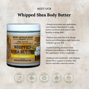 MION Artisan Soap Co. Whipped Shea Butter | Deeply Hydrating and Rejuvenating Light Gray Lavender & Lemon,Eucalyptus & Peppermint,French Vanilla,Pink Grapefruit,Turmeric Root Infusion,Wild Chamomile