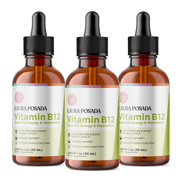 Suplementos Laura Posada by The Brand Atelier Vitamin B12 |  Aumentar la  Energía, Mejora el estado de Animo, Apoya la Memoria