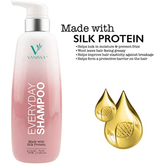 Vanissa Everyday Shampoo With Silk Protein 16.9 Oz