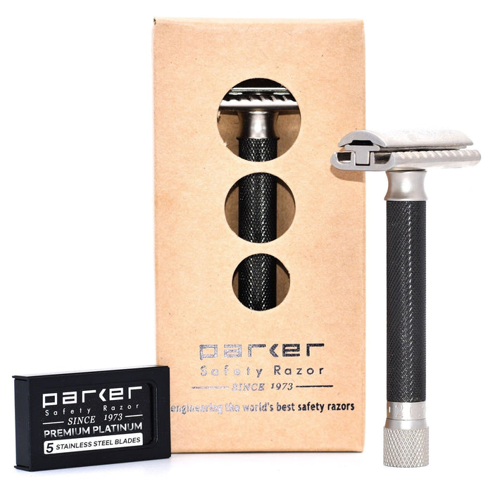 Parker Variant Adjustable Open Comb Safety Razor - Graphite [VAR GR OC]