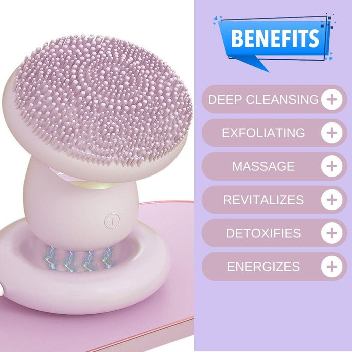 ZAQ Skin & Body - Vera Waterproof Facial Cleansing Brush With Pulse Acoustic Wave Vibration, And Magnetic Beads