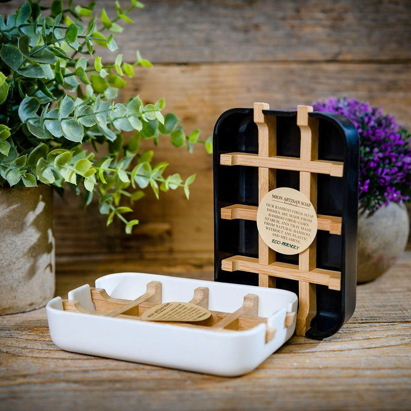 MION Artisan Soap Co. Eco-Friendly Bamboo Soap Dish With Tray | Non-Plastic