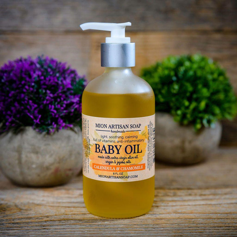 MION Artisan Soap Co. Calendula and Chamomile Baby Oil | Unscented| Light and Nourishing