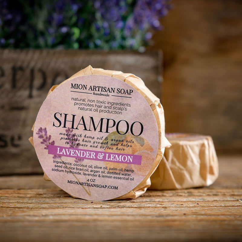 MION Artisan Soap Co. Shampoo Bar | Lavender & Lemon | best for dry and damaged hair
