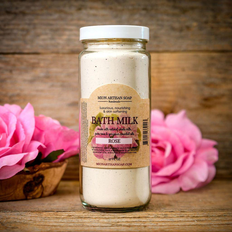 MION Artisan Soap Co. Rose Bath Milk | Nourishing, Hydrating, Calming, Rejuvenating