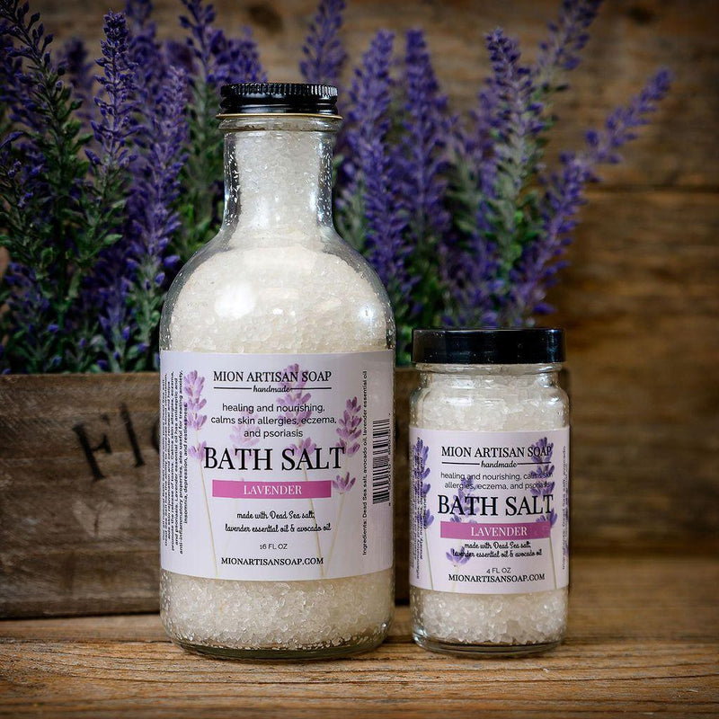 MION Artisan Soap Co. Dead Sea Salt Bath Salt With Lavender | High Mineral Content