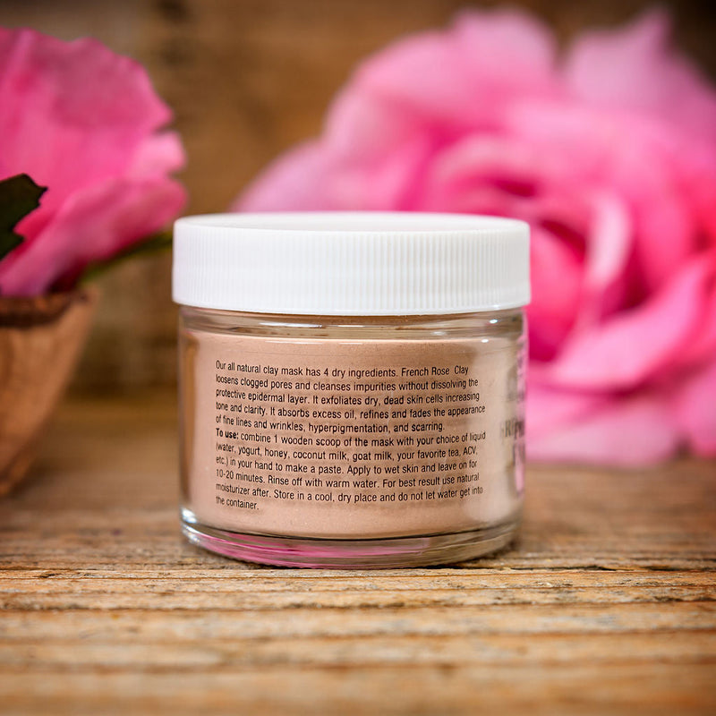French Rose Clay Face Mask | Tone, Clear, and Detox