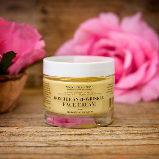 MION Artisan Soap Co. Rosehip Anti-Wrinkle Face Cream | Light Texture | Rich in Vitamins A & C face cream