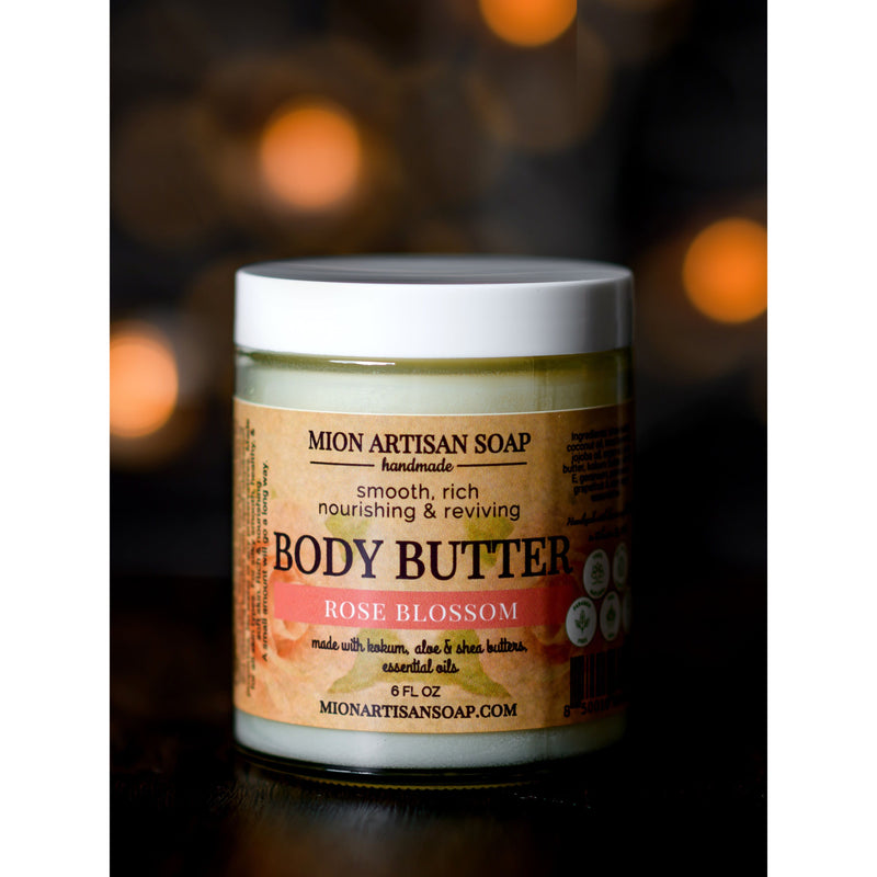 MION Artisan Soap Co. Body Butter - Rose Blossom | High in Essential Vitamins and Fatty Acids