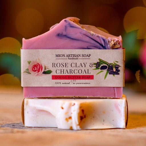 MION Artisan Soap Co. Rose Clay & Activated Charcoal | Cocoa Butter Soap