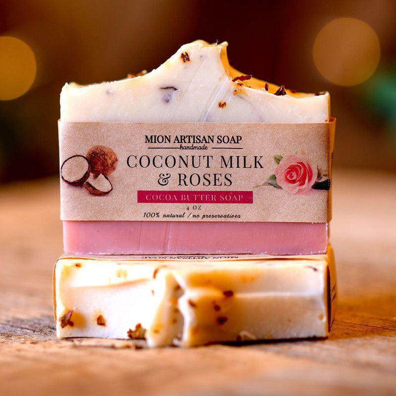 MION Artisan Soap Co. Coconut Milk and Roses | Mango Butter Soap