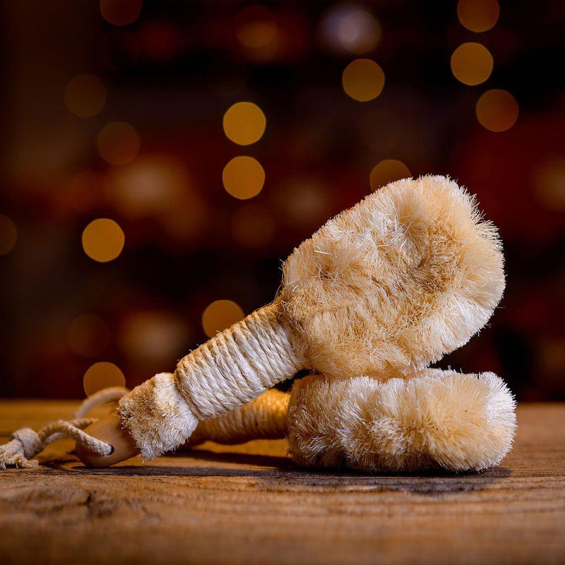 MION Artisan Soap Co. Natural Body Sisal Brush for Dry Brushing | Medium to Firm