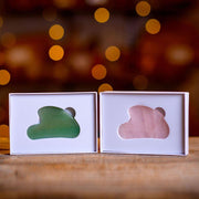 MION Artisan Soap Co. Gua Sha Facial Massaging Tool | Jade and Quartz