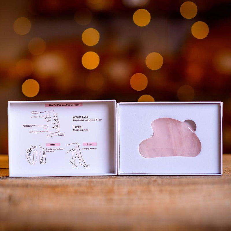 MION Artisan Soap Co. Gua Sha Facial Massaging Tool | Jade and Quartz