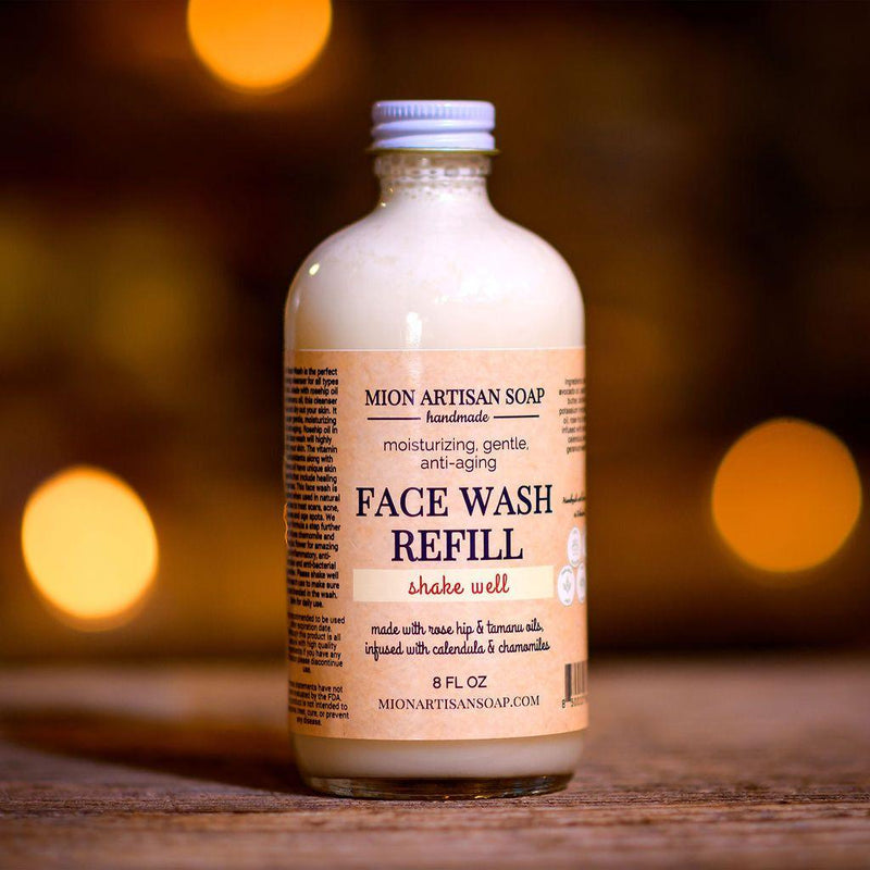 MION Artisan Soap Co. Face Wash Refill | with Rose Hip and Tamanu Oils