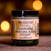 MION Artisan Soap Co. Lemongrass Spirulina Sugar Scrub | Medium
