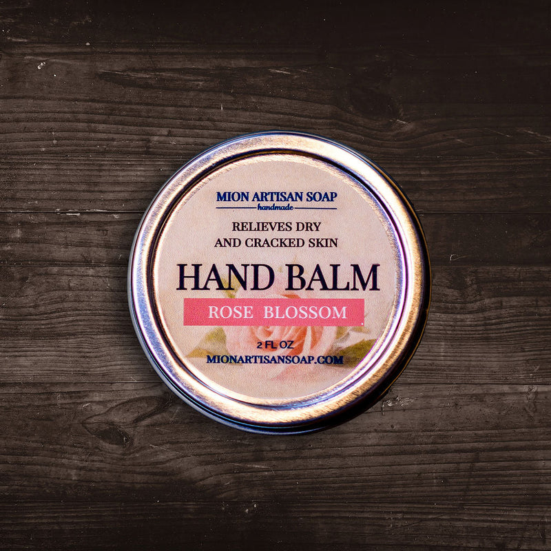 MION Artisan Soap Co. Hand Balm - Rose Blossom | Not Greasy, Antibacterial, Moisture-Locking