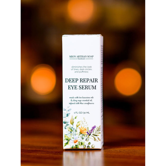 Mion Artisan Soap Co. Deep Repair Eye Serum | Infused With Blue Cornflowers