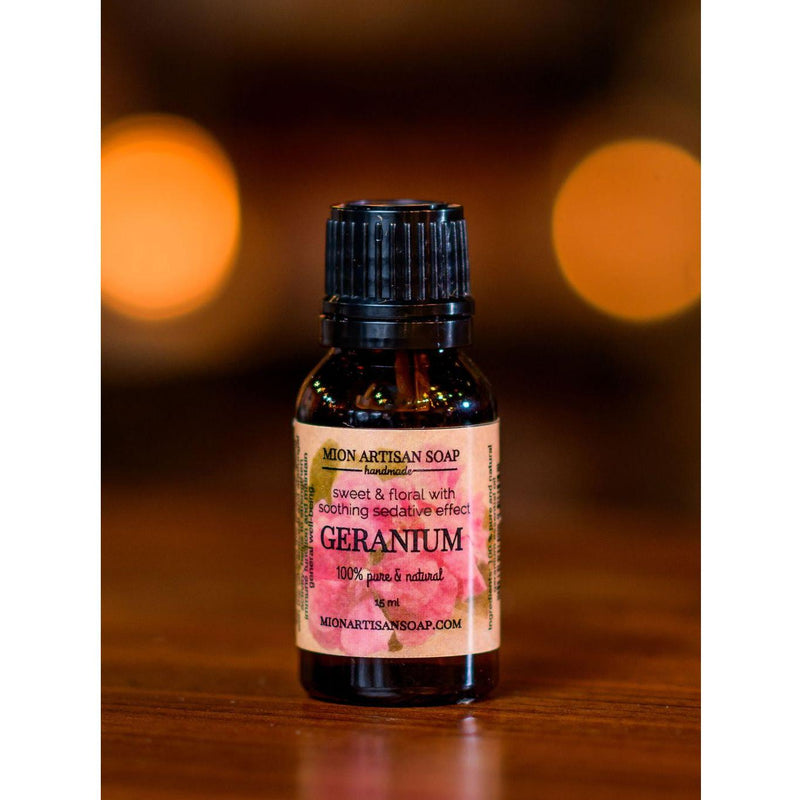 MION Artisan Soap Co. Geranium Essential Oil | Balancing, Natural Elegance